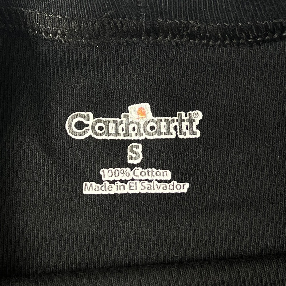 Carhartt Heavyweight Cotton Thermal Crewneck Top Black Men's Size S VTG NWT - Picture 6 of 16